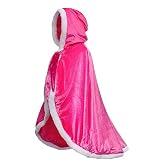 クリスマス子供服冷凍エルザプリンセスケープケープケープガールズコスチューム (Color : Pink, サイズ : Child 140)