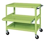 直送品 サカエ SAKAE スーパースペシャルワゴン・スライド棚付 SSW-442S