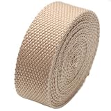 YUEYAER カバンテープ カラー テープ 20mm幅×10.5m~11m巻 厚み約2mm 手芸 アクセサリーパーツ 綿ぽい ポリエステル (ベージュ)