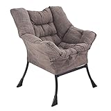 FUNCER ソファ 高座椅子 シングルソファ ホームチェア 1人掛け 収納付き 布地 ブラウン 肘付き ふわふわ