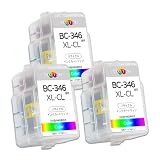 【TAKEYUKI】BC346XL 3個セット(3色カラー) 互換インクカートリッジ canon用 BC311通用 インク 346 詰め替えインク リサイクルインク 純正品併用 大容量 キヤノン用 PIXUS TS3330 TS3130S TS3130 TS203 TR4530 インク PIXUS MP493 MX420 MP280 MX350 MP490 MP480 MP270 iP2700