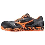 ◎MIZUNO（ミズノ） オールマイティ 紐タイプ（ワーキング） C1GA160008 08：チャコール／オレンジ 28
