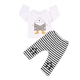 (ラランドリー) laraandlory キッズ 子供 ベビー服 ルームウェア 長袖パジャマ 寝間着 上下セット (100/18-24ヶ月, ホワイト)