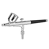 MIRAIS 【 ダブルアクションタイプ 】 重力式 スプレーガン シルバー 塗装工具 MR-JP130