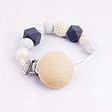 Mamimami Home おしゃぶり シリコーン製 ベビーペンダント 木製のおしゃぶりクリップ ママのジュエリー 1個