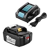 Ehomtikk 互換 マキタ 18v バッテリー DC18RC充電器付き 14.4v-18v 充電用 bl1830 b bl1860 bl1860b など対応 マキタ互換18Vバッテリー6000mAh+DC18RC