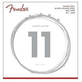 Fender エレキギター弦 Super 250 Guitar Strings, Nickel Plated Steel, Ball End, 250M .011-.049 ミディアム