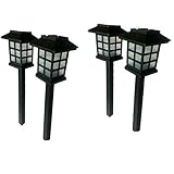 YY） LED 電源不要 の ガーデン ライト ４ 本 セット お庭 玄関 に 自動 充電 点灯
