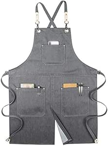 Amazon ポケット 大人のためのエプロン 髪のスタイリストのためのデニム エプロン 木工のための2つのパック ショップのエプロン ブラック ダークグレー Xxlまで調節可能 エプロン 色 暗灰色 エプロン オンライン通販