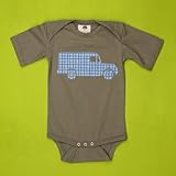 オーガニックコットン ラップショルダーボデイスーツ半袖 ロンパース【トラック】 (6-12ヶ月(70～75cm))