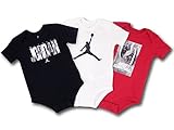 (Jordan) ジョーダン ベビー/赤ちゃん ロンパース3枚　セット (黒白赤, 9/12M (9-12ヶ月頃 75cm-80cm)) [並行輸入品]