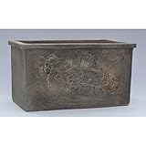 アンティーク調・テラコッタ鉢 オリーブ レクタングル アンティコ ダルブラウン 55cm 植木鉢