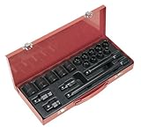 Sealeyインパクトソケットセット19pc 1 / 2 " Sqドライブメトリック