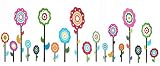 Garden Flower Decor Peel and Stick Kids Wall Decal for Nursery Decoration, Girls Room, Baby Playroom