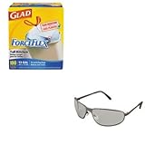 kitcox70427uvxs2450 – Valueキット – Uvex Tomcat安全メガネ( uvxs2450 )とGlad ForceFlex tall-kitchen巾着バッグ( cox7