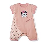 【Disney】ディズニー　フリル付きカエルロンパース　ミニーマウス　ピンク（ミニーマウス）　60