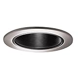 Halo 993SN, 4" Trim Coilex Baffle Satin Nickel Trim with Black Baffle [並行輸入品]