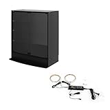 【福袋】【地球家具】フィギュアラック「ワイド」新シリーズセット 幅83cm 奥行39cm 【正規品】[鍵付きコレクションケース] [耐震]（開き戸 ロータイプ本体+LEDセット） ブラック