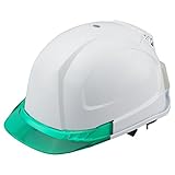 TOYO 送風機内蔵ヘルメット 白 ひさし/グリーン NO.395F-G