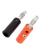バナナプラグオーディオスピーカーケーブルプラグコネクタアダプタテストプラグオーディオアクセサリ赤/黒2個実用的で魅力的