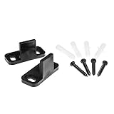 2個セット 納屋のドアのプラスチック床ガイド クリップネジで