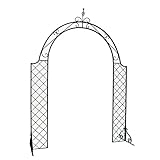 AHEART ガーデンアーチ アイアン バラ スチール製 平面 連結可 庭 SI 414 単品