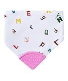 2 in 1 Teething Bib - Pink Letters [並行輸入品]