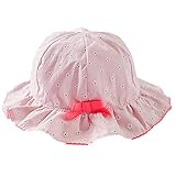 LeafIn キッズハット 子供向けクロッシェ リボン付き ブルトン チューリップハット(L（頭囲：50cm）, ピンク 小花柄)