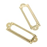 12個入り 引き出し ラベルブランド ネジ付き パーツ材料 金具/ 手作り 装飾 S ゴールデン