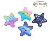 aolige Squishies Slow RisingジャンボKawaiiかわいい4色の五芒星クリーミー香りキッズパーティーおもちゃ応力Relieverのおもちゃ、1 pcランダム