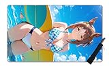 プレイマット アニメグッズト TCG万能 専用 高級 ウマ娘 ファインモーション カードゲーム ザイズ 60ｘ35cm 収納袋付き ハコクラフト (F) [並行輸入品]