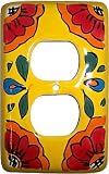 Canary Talavera Outlet Switch Plate by Fine Crafts & Imports