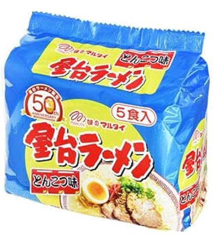 Amazon.co.jp: マルタイ 屋台ラーメンとんこつ味5食入 495g×6個 : 食品
