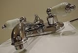 Glacier Bay Teapot 4 In. Centerset 2-handle Low-arc Bathroom Faucet in Chrome 102856 by Glacier Bay 