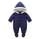 Juleyaing 赤ちゃん 女の子 男の子 防風 ジャンプスーツ 幼児 ロンパース フード付き 防寒 長袖 カバーオール パーカー 秋冬 アウターウェア 出産祝い 衣装 12-18ヶ月