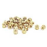 uxcell ローレットナット 真鍮材質 ヒートレジスト フィッティングファスナー M3メスネジ