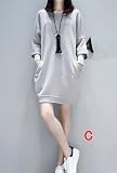 『Vision』マタニティウェア 服 　春夏秋 　 マタニティ 長袖　 ワンピース 妊婦服　 P082 (XL, C)