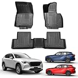 Shvgen|適合MAZDAマツダ CX-60 KH系フロアマット1-2列目 専用設計2022年9月~現行 3D立体構造CX60フロアマット防水マツダ CX-60 パーツ 縁高 TPE材質 耐摩擦 耐汚 折りたたみ式 取付簡単 カー用品（1-2列目 ）