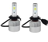 セール処分、5980円から3980円まで 爆光タイプ！LED ヘッドライト 防水 ledフォグランプ 16000lm cspチップ led ヘッドライト 12V LEDライトH1 H3 H4 H11 H8 H16 HB3 HB4 HIR2 2個セット (H7)