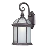Woodbridge Lighting 61030WL-RTP Glenwood 1-Light Outdoor Wall Sconce, Powder Coat Rust, Small [並行輸入品