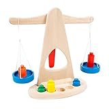 Eonkoo Children Balance Scale w/ Wooden Weights Educational Toy With 6 Weights for Kids by kangbaobe