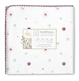 SwaddleDesigns Ultimate Receiving Blanket, Disney It's a Small World - Suns and Lambs, Very Berry by