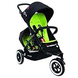 【並行輸入品】Phil&Teds フィル&テッズ DOT ドット ダブルストローラー 二人用 ベビーカー アップル（黄緑）+NONOKUROオリジナルハンドタオルセット