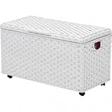 ラタンバスケット(収納ケース) 幅65cm×奥行29.5cm×高さ36.5cm アジャスター/内布付き RUD-1802WH ホワイト(白)【代引不可】 生活用品 インテリア 雑貨 インテリア 家具 収納家具 その他の収納家具 [並行輸入品