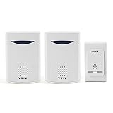 Yosoo ドアベル　ワイヤレス　玄関ドアベル 呼び鈴 お知らせベル レシーバー　トランスミッター 送信機１個 受信機2個セット電池式 良いヘルパー
