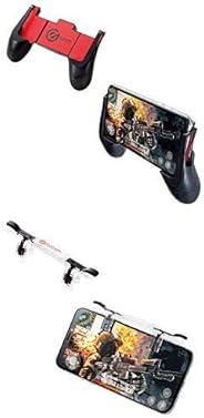 【射撃用2ボタンセット】 エレコム 荒野行動 PUBGMobile スマホ用 グリップ 4.7~6.5インチ + 2ボタン一体型 iPhone/Android