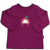 Anna Nicola(アンナニコラ) ベビー用長袖カラフルTシャツ りんごプリント【ロンＴ】 (90cm, バイオレット)