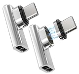 USB C 変換アダプタ マグネット L字 タイプc 変換アダプタ [USB4.0 40Gbps PD240W 8K/4K/60Hz] type-c(メス) to C(メス) 24ピン タイプc マグネットアダプター Thunderbolt3 映像対応 磁石で脱着可能に MacBook/Pro/Air/PC/タブレット/携帯電話などType-Cデバイスに対応-2個セット