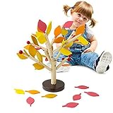 2017ホットセールMontessori Wooden Toys Assembledツリー木製Green Leaves建物Choppingブロック早期教育玩具 CSY002