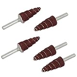 DealMux 6ミリメートルシャンク16ミリメートルDiaのテーパードヘッドエメリー布マンドレルは、研削点クリニークをマウント